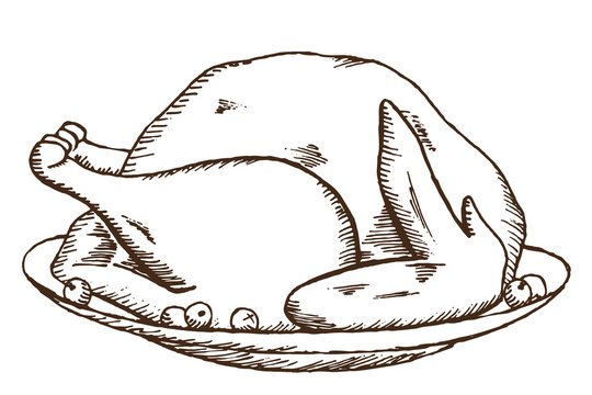 Тушка курицы нарисовать