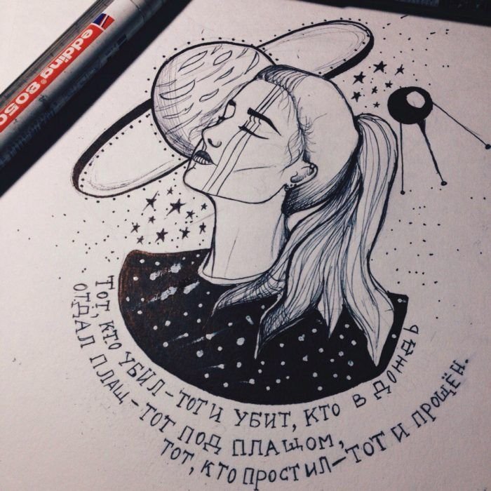 Рисунки для срисовки вскечбук