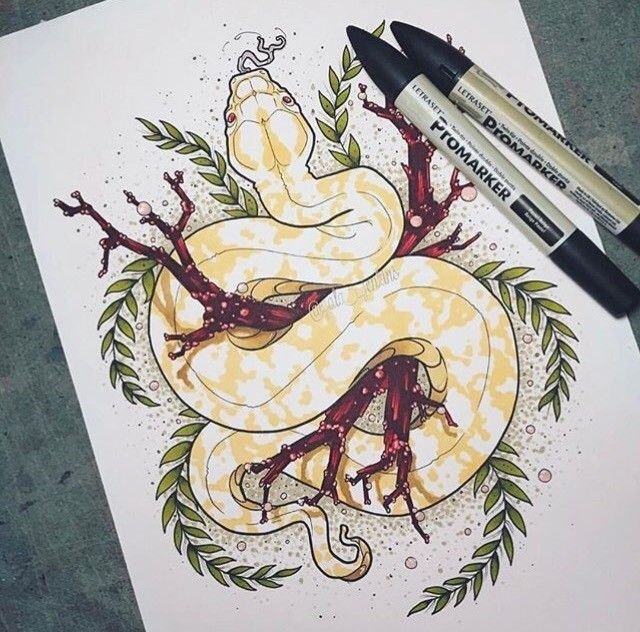 Змея эскиз