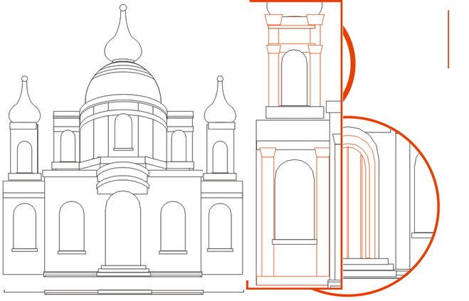Храм рисунок