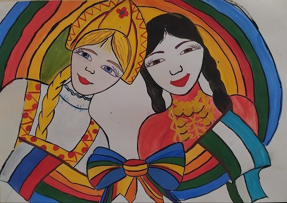 Рисунок на тему Дружба народов