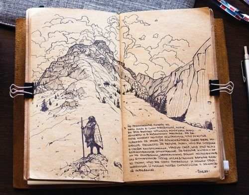 Необычные идеи для рисунков в скетчбуке