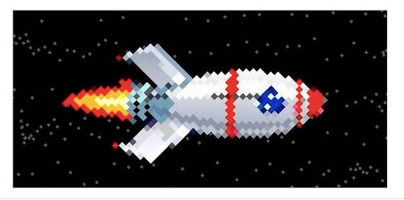 Ракета Pixel Art