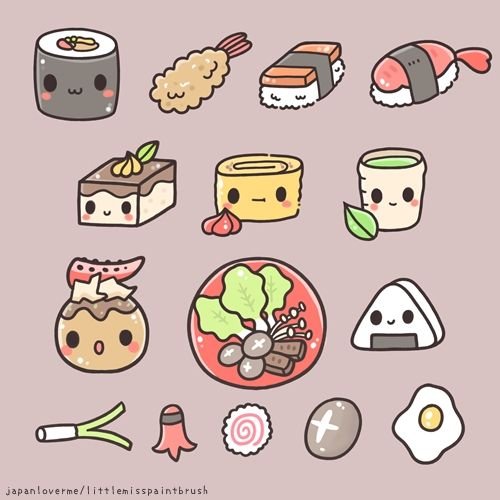 Рисунки для срисовки еда легкие