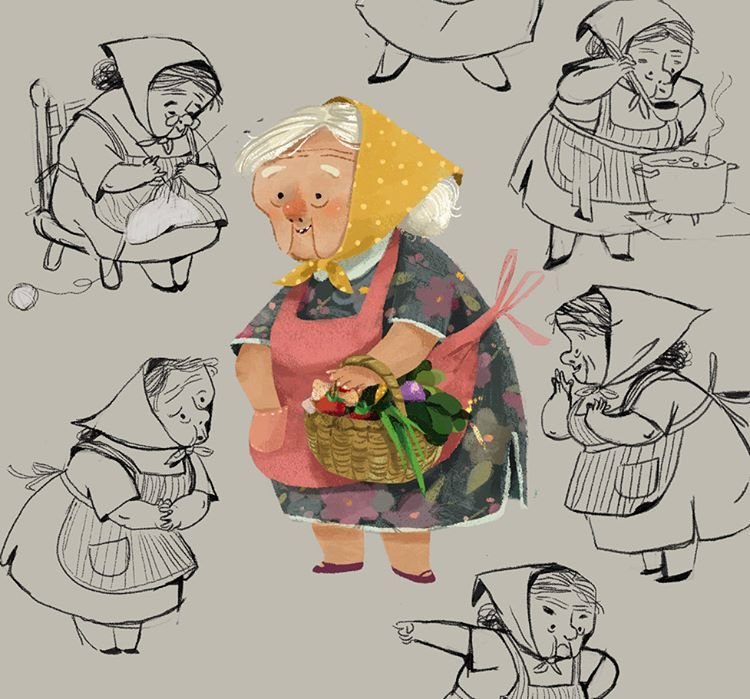 Бабушка рисунок