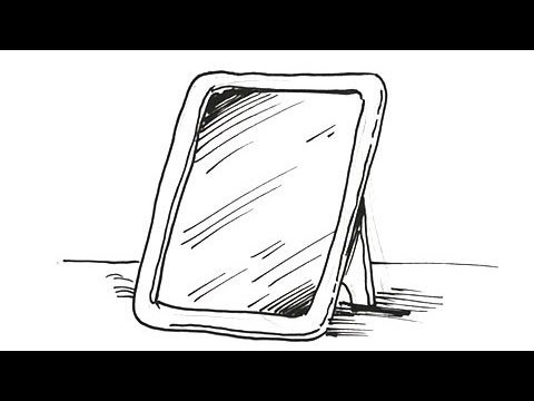 Зеркало рисунок карандашом