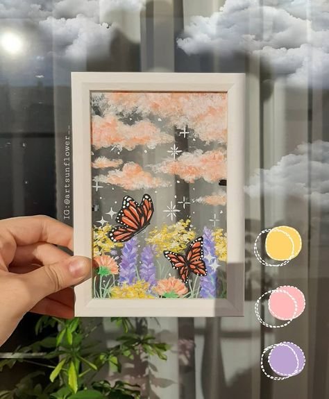 Рисунки на зеркале гуашью