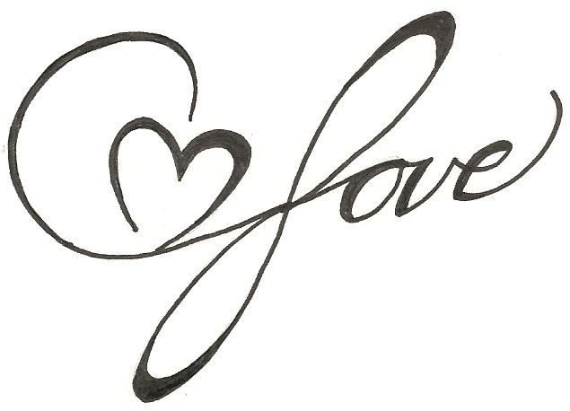 Эскиз тату Love