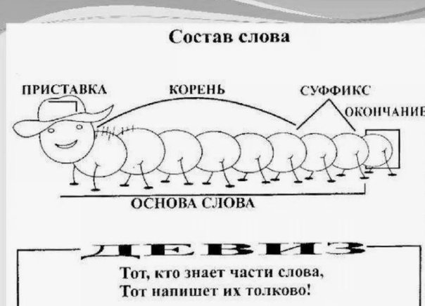 Состав слова схема