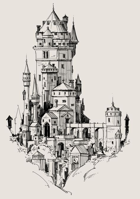 Замок в графике