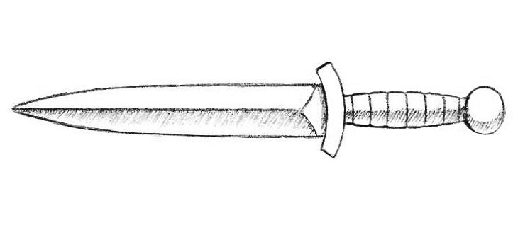 Нож рисунок