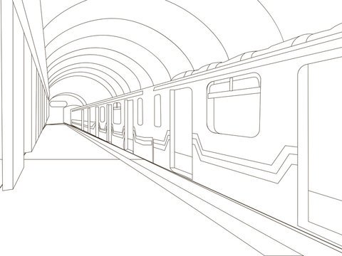 Метро раскраска для детей