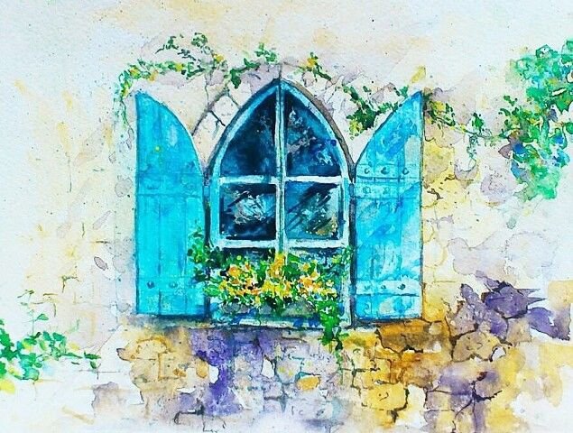 Арт окно в старом