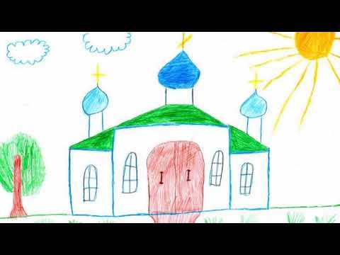 Храм рисунок легкий