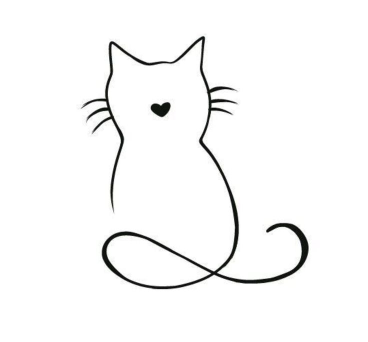 Трафарет кошки