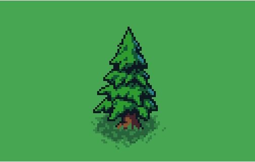 Пиксельная елочка
