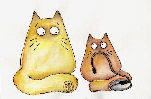 Котик рисунок