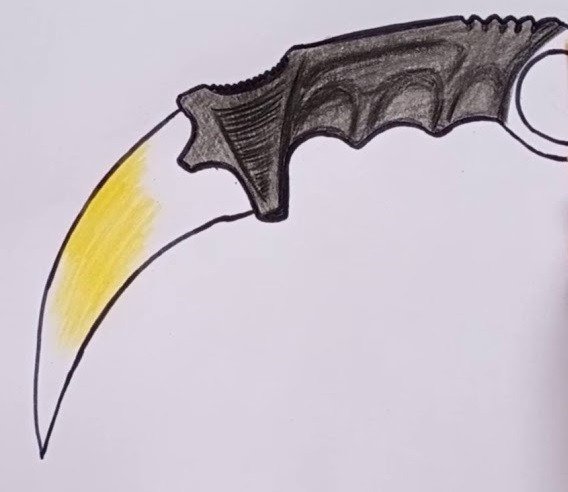 Нож керамбит рисунок