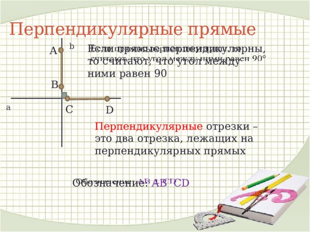 Перпендикулярные прямые рисунок