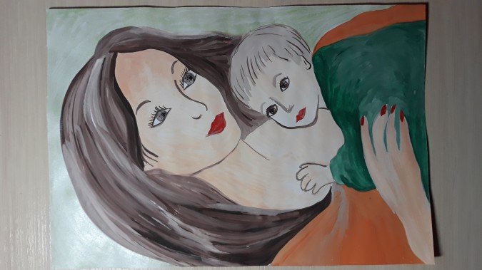 Рисунок на тему моя мама