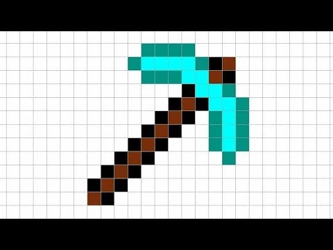 По клеточкам майнкрафт маленькие оружия