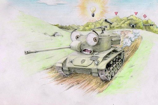 Танк рисунок для срисовки