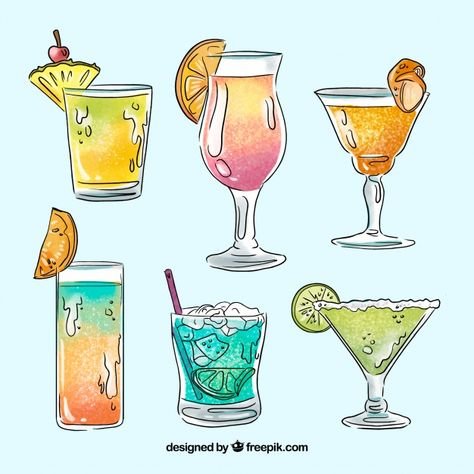 Коктейль рисунок