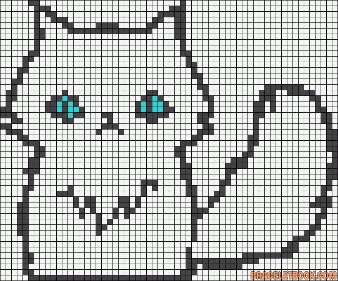 Рисунки по клеточкам кот
