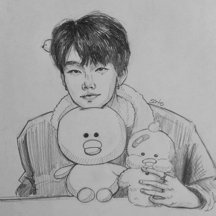Хёнджин Stray Kids рисунки