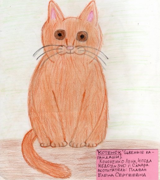 Детские рисунки котов