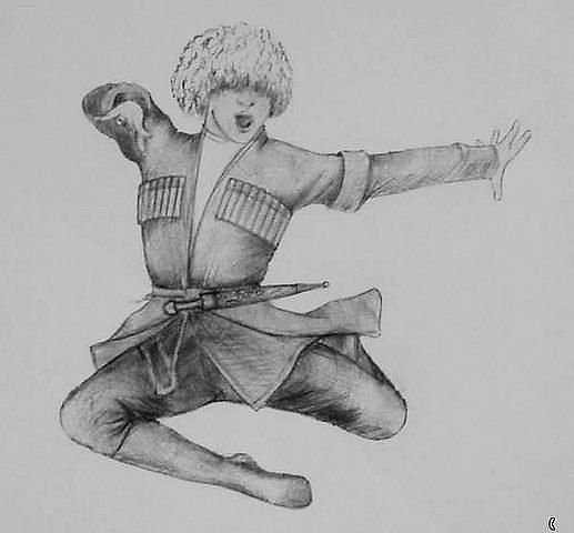 Лезгинка рисунок карандашом