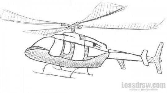Вертолёт рисунок лёгкий