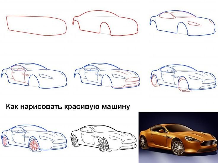 Рисунки для срисовки машины