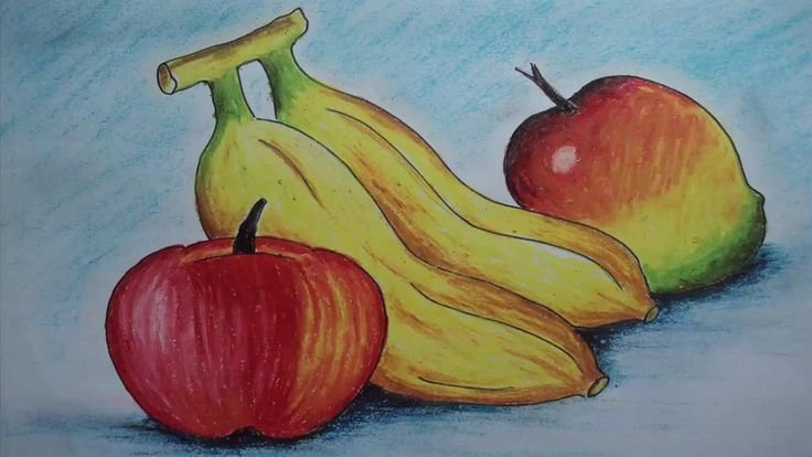 Рисование натюрморта из фруктов