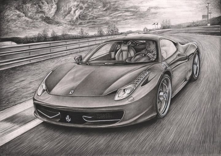 Автомобиль карандашом