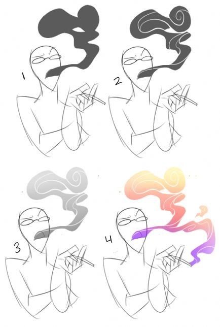 Курящий человек референс