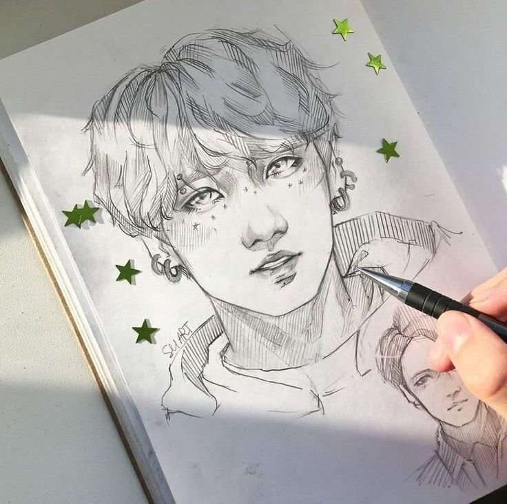 BTS тэхён скетчи