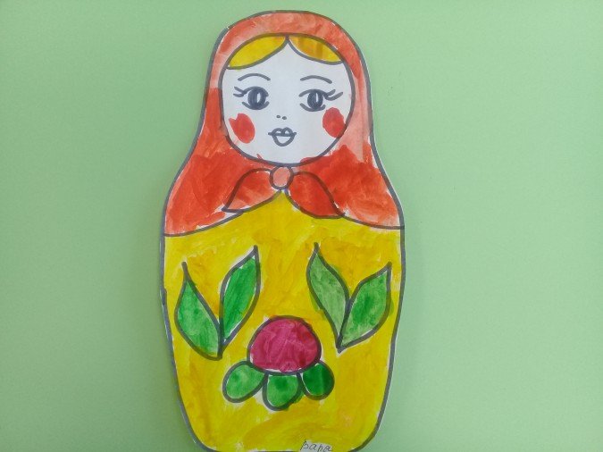 Матрешки для рисования детям