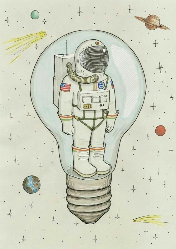 Космонавт рисунок