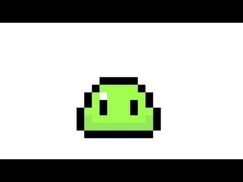 Пиксель арт слизень