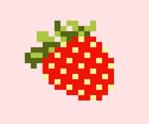 Пиксельная клубника