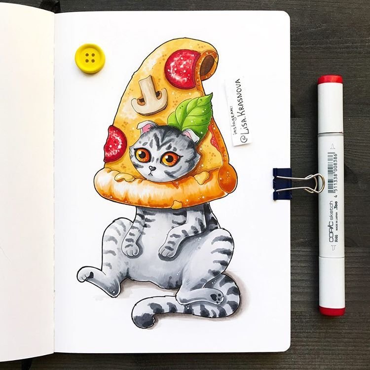 Рисунки маркерами