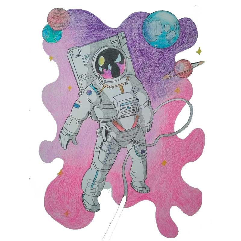 Космонавт рисунок