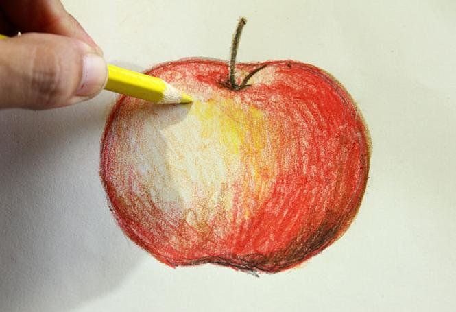 Рисование акварельными карандашами