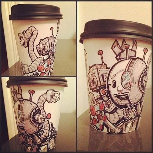 Разрисованные стаканчики