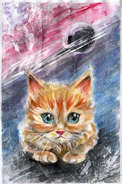 Котик рисунок