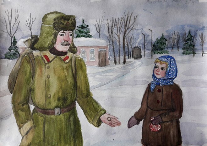 Иллюстрация к сказке стальное колечко Паустовский