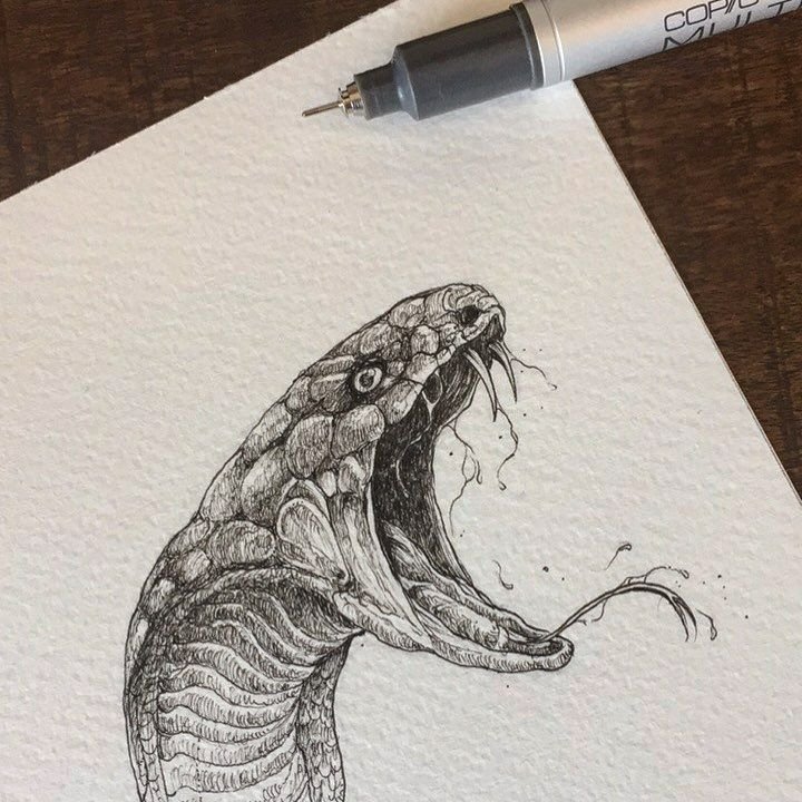 Рисунки черной ручкой