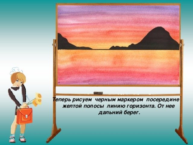 Нарисовать линию горизонта