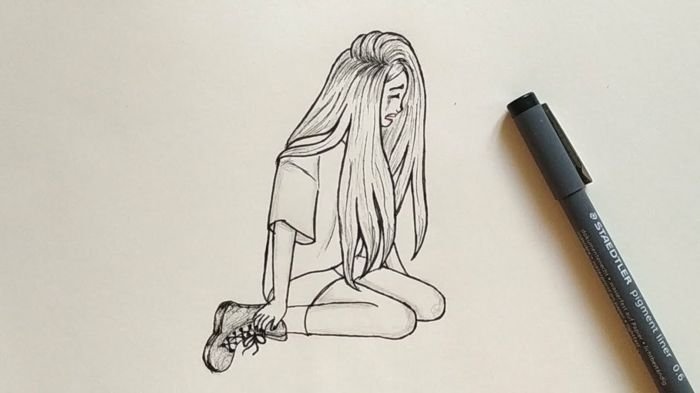 Красивые рисунки для срисовки грустные